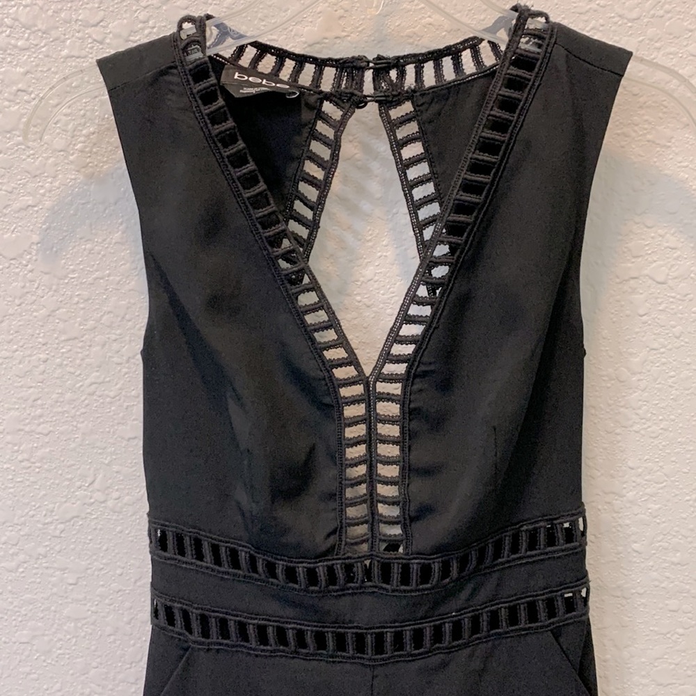 Bebe open back jumpsuit
